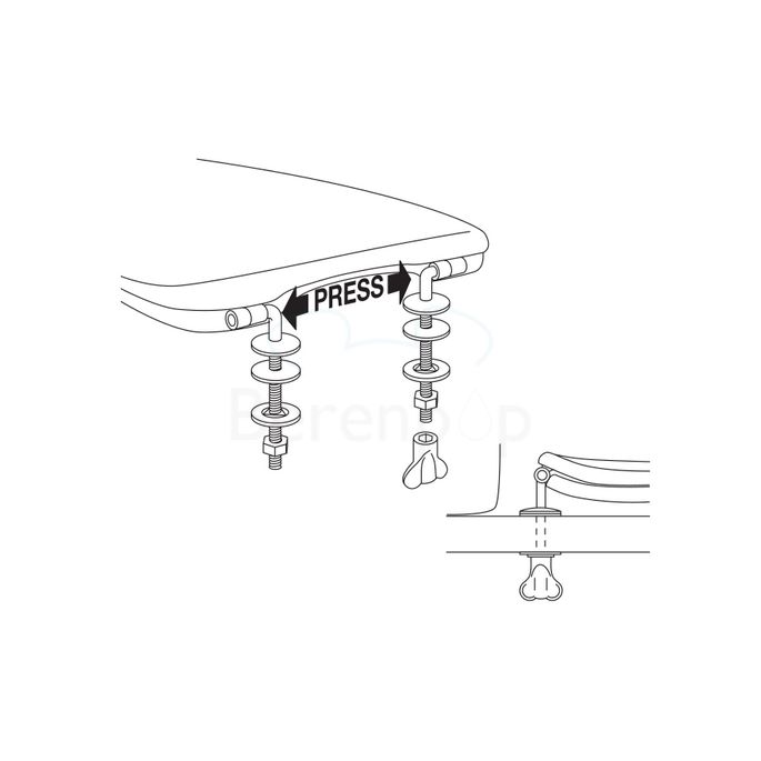 Villeroy en Boch O.Novo / Omnia Classic 88230161 set vaste scharnieren chroom