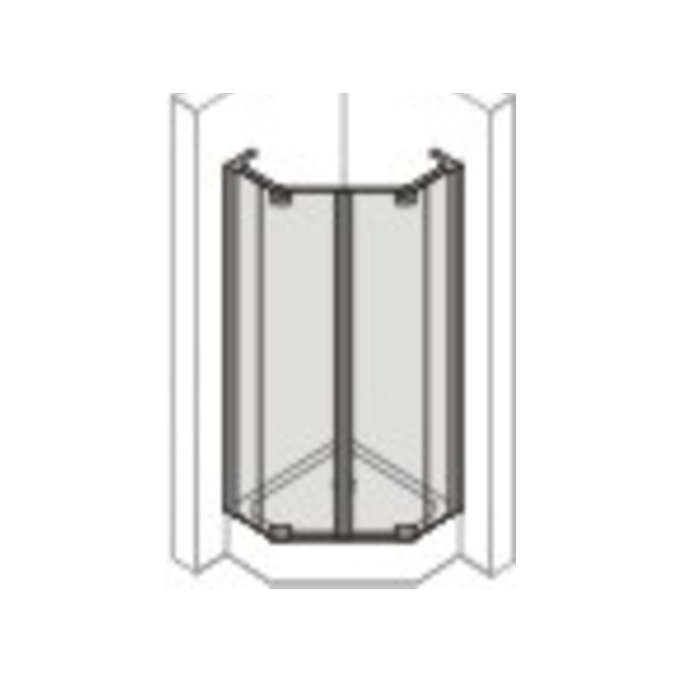 Huppe 1002, 059186 set of drain profiles for 4-piece pentagon