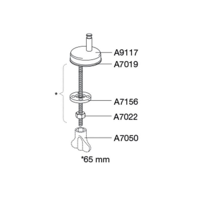 Pressalit 3 DK8999 set of adjustable hinges chrome
