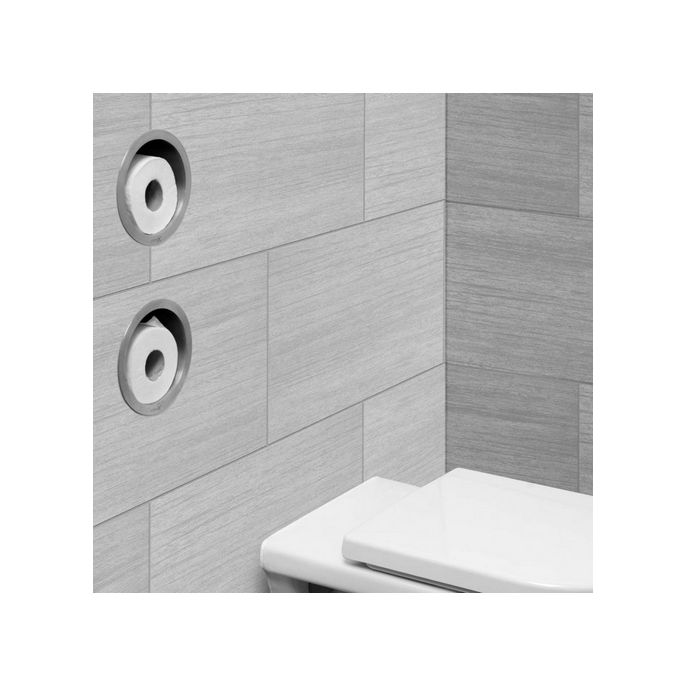 Looox Closed CL3 reserverolhouder voor 1 rol inbouw RVS