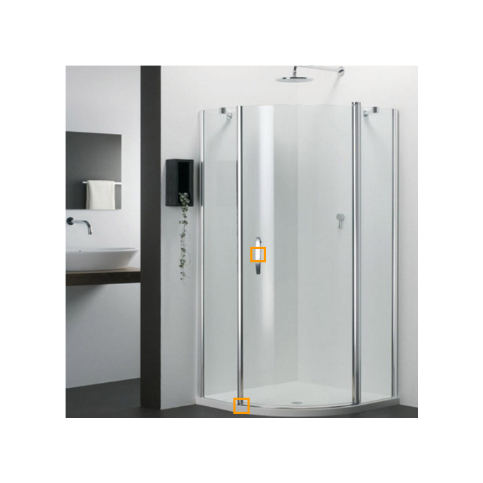 Provex Vario 1232SA30F hinge set white RAL 9010 (without elevator system)