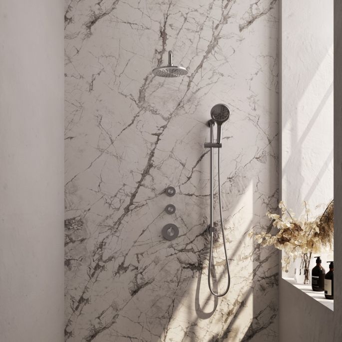 Brauer Carving 5-NG-117 thermostatische inbouw regendouche SET 21 RVS geborsteld PVD