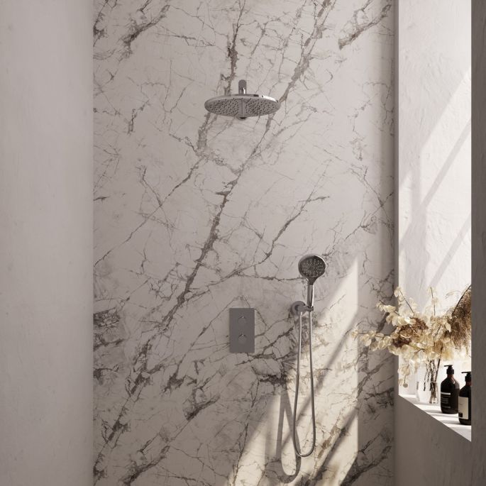 Brauer Edition 5-CE-059 thermostatische inbouw regendouche 3-weg omstelling SET 32 chroom