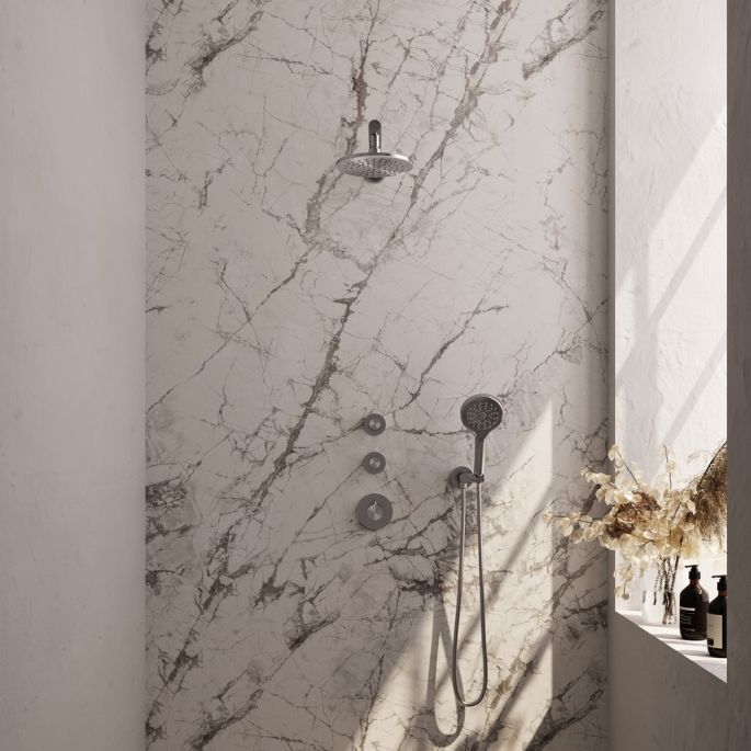 Brauer Edition 5-NG-028 thermostatische inbouw regendouche SET 07 RVS geborsteld PVD