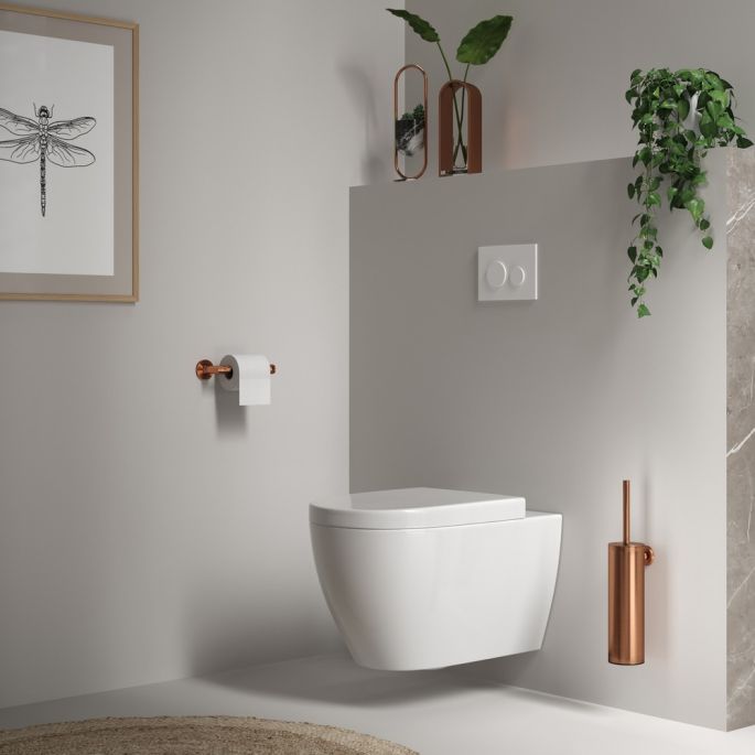 Brauer 5-GK-151 toiletborstelset hangend koper geborsteld pvd