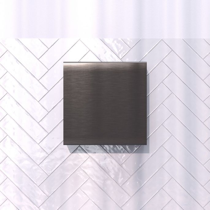 Brauer 5-GM-227 surface-mounted niche with concealed storage gunmetal brushed pvd