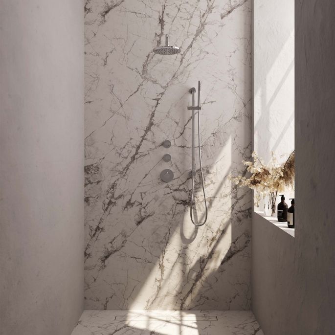 Brauer Carving 5-CE-111 thermostatische inbouw regendouche SET 15 chroom