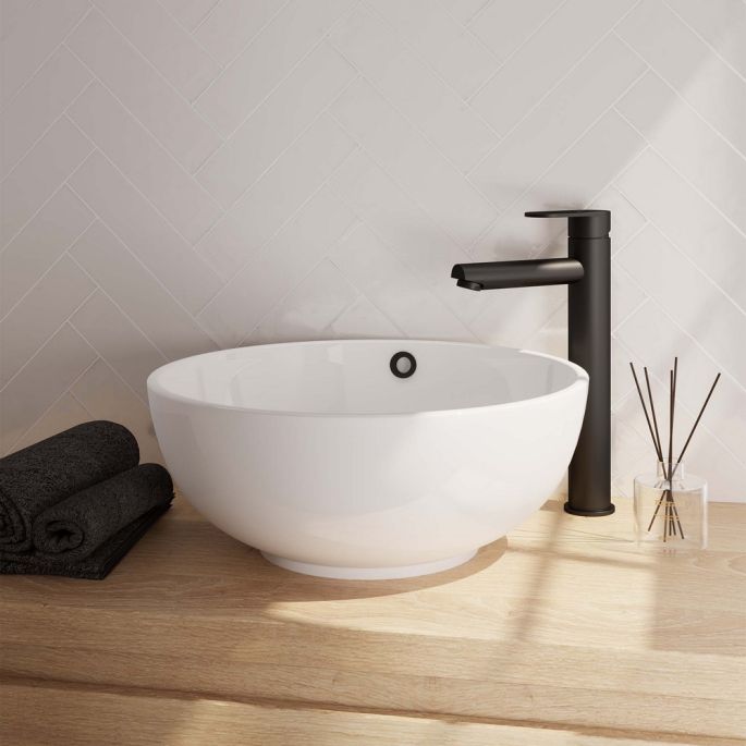 Brauer Edition 5-S-002-HD3 raised surface-mounted basin mixer model C matte black