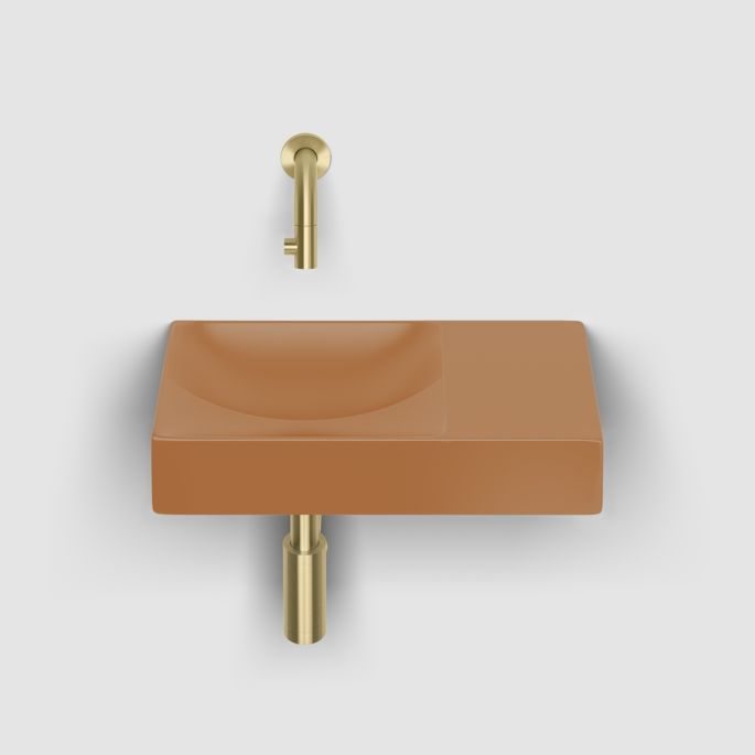 Clou Vale CL0336161R fontein 38x19cm zonder kraangat rechts Italiaans zand keramiek