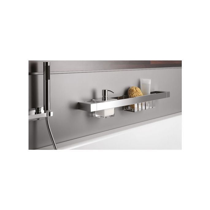 Emco Liasion railing set (soap dispenser, deep glass dish and basket) chrome (OUTLET)