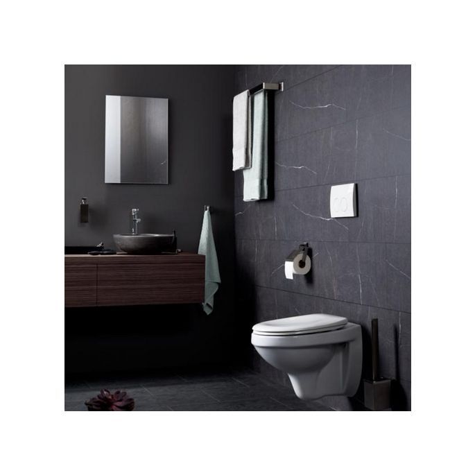 Haceka Edge 1208801 toilet roll holder with flap graphite