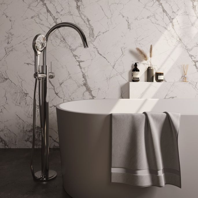 Brauer Carving 5-CE-084-2 freestanding bath mixer SET 02 chrome