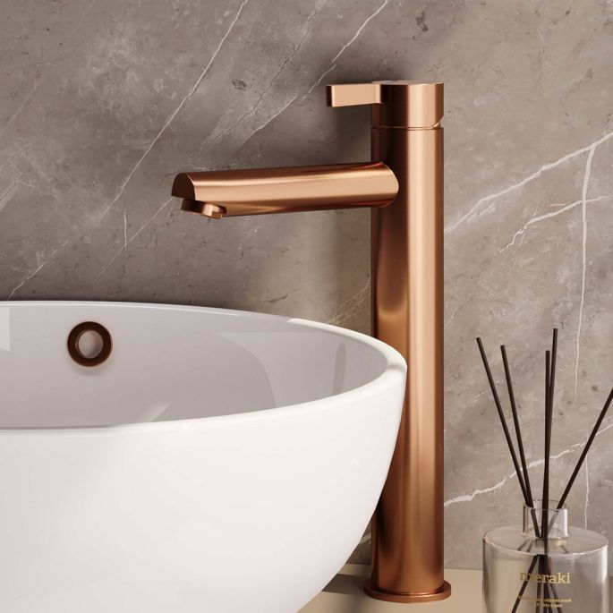 Brauer Edition 5-GK-002-HD1 verhoogde opbouw wastafelmengkraan model E koper geborsteld PVD