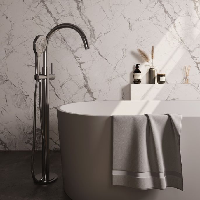 Brauer Edition 5-NG-042-2 vrijstaande badmengkraan SET 02 RVS geborsteld PVD