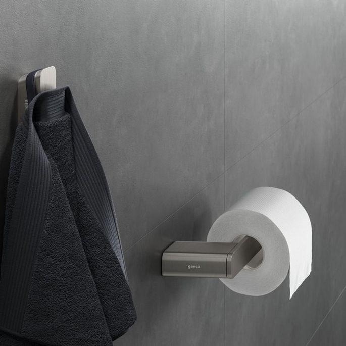 Geesa Shift Brushed Stainless Steel 919909-05-R toiletrolhouder zonder klep (rechts) RVS geborsteld