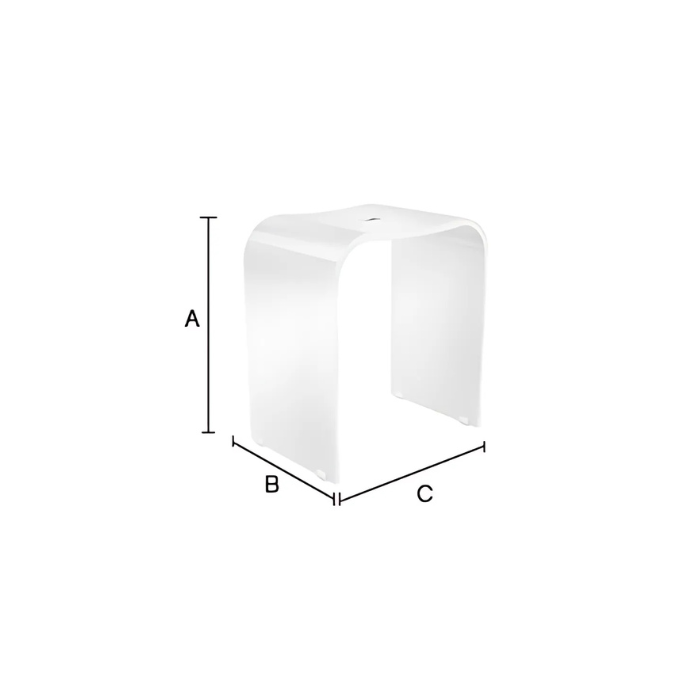 Smedbo Living Basic FX407 shower stool white