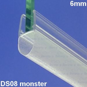 Exa-Lent Universal monsterstukje doucherubber type DS08 - 2cm lengte en geschikt voor glasdikte 6mm - 1 balgje van 12mm (bolletje)