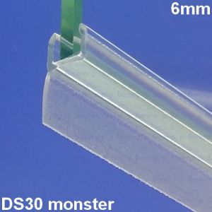 Exa-Lent Universal monsterstukje doucherubber type DS30 - 2cm lengte en geschikt voor glasdikte 6mm - 1 flap (van 11mm)