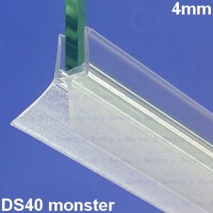 Exa-Lent Universal-Musterduschgummi Typ DS40 - 2cm Länge und geeignet für Glasstärke 4mm - 2 Laschen