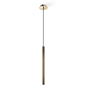 Decor Walther 0216210 PIPE 1 D LED pendant light dimmable Brass polished