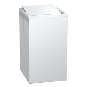 Decor Walther 0610950 DW 215 laundry basket 58x32x32cm with revolving lid Stainless steel white matt