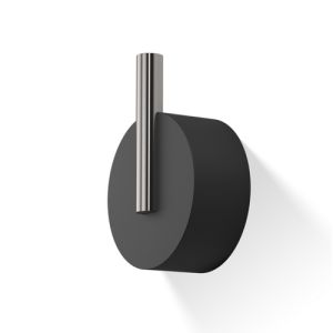 Decor Walther 0972665 Stone WHK-Haken klein mattschwarz/ Edelstahl gebürstet
