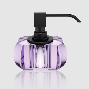 Decor Walther Kristall 0933580 KR SSP soap dispenser crystal violet glass - matt black