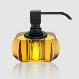 Decor Walther Kristall 0933581 KR SSP zeepdispenser Crystal amber glas - mat zwart