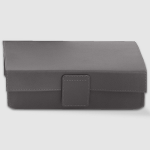 Decor Walther Nappa 0938693 NAPPA UTBD multi-purpose box with lid genuine leather smokey grey