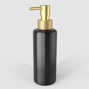 Decor Walther Porter 0863182 TT PORTER soap dispenser black glass matt gold