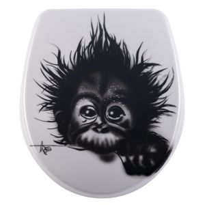 Diaqua Nice 31171201 toiletzitting met deksel motief Monkey