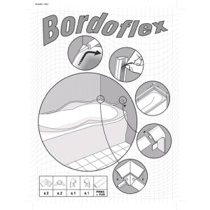 Exa-Lent XX Bordoflex acrylic joint strip for bath tub and shower tray