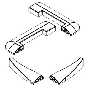 HSK E100211-12-41 afdekkapjes voor waterdorpel, chroom