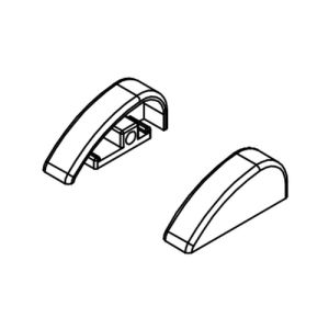 HSK E100211-17-41 afdekkapjes voor waterdorpel, chroom