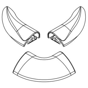 HSK E100211-9-41 Wasserleistenendkappe, Chrom