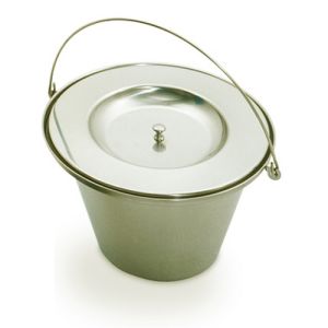 Handicare (Linido) LI02979430 toilet bucket with lid stainless steel