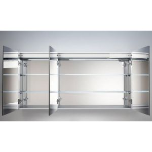 Hipp Design SPV 14040 aluminium spiegelkast 120x70cm met verticale LED banen en spiegelverwarming