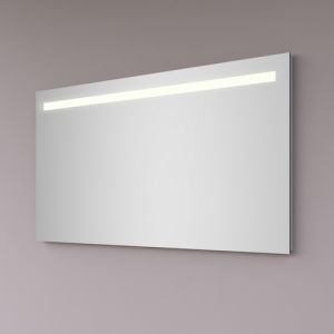 Hipp Design SPV 3030 spiegel 120x60cm met 1 horizontale LED baan, spiegelverwarming en stopcontact