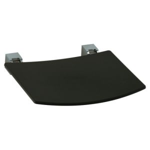 Keuco Collectie Plan 14980170037 tip-up seat aluminium silver-anodized/ dark grey (RAL 7021)