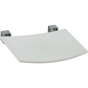 Keuco Collectie Plan 14980170038 tip-up seat aluminium silver-anodized/ light grey (RAL 7035)