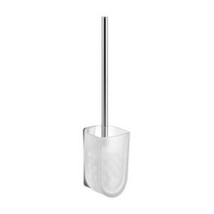 Keuco Elegance 11669019000 toiletborstelgarnituur wandmodel chroom/ wit gesatineerd glas (OUTLET)