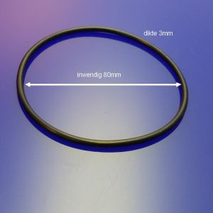 Easy Drain onderdelen ED-ORING rubber o-ring met een diameter van 80mm en t.b.v. waterslot 30, 35, 50 of 70mm