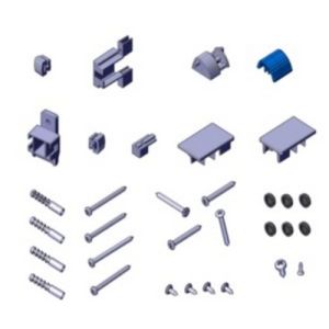 Novellini R01BE2PD1-D mounting set white 030/ chrome