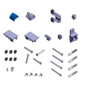 Novellini R01BE2PS1-D mounting set white 030/ chrome