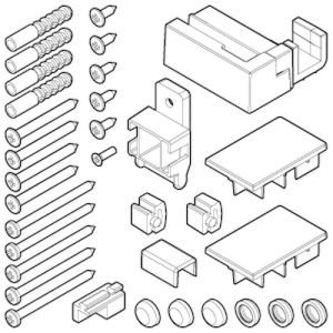 Novellini R01BE2PS2-D mounting set white 030/ chrome