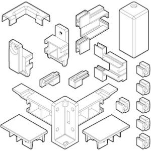 Novellini R04BEA02-K set of corner pieces chrome