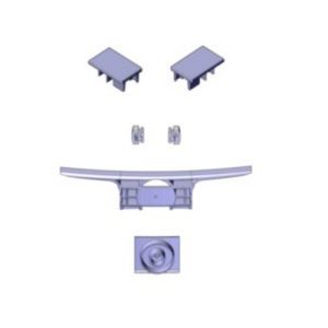 Novellini R09BER01-K set of cover caps chrome