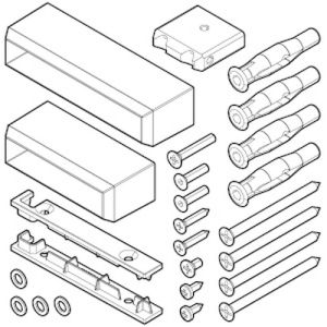 Novellini R801KUFRSOF-H montageset frame zwart