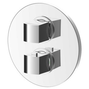 Pure Ebro EB5212B built-in thermostat 2-outlet chrome