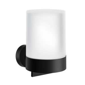 Smedbo Home HB361 holder with glass soap dispenser black